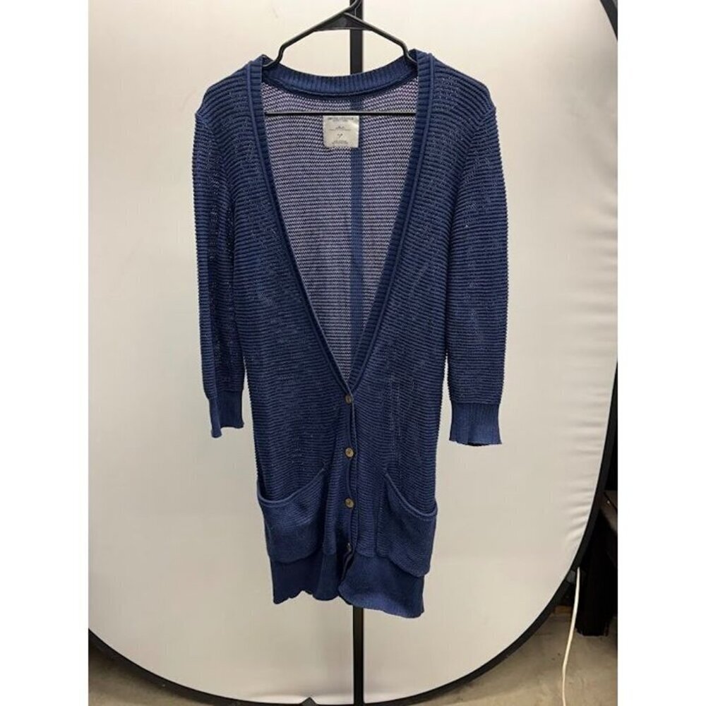 American Eagle Navy Blue Long Cardigan Sweater